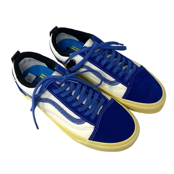 VANS Old Skool Split VR3 Low Top Shoes Suede Blue White For Women VN0A5FBGFUH - Picture 3 of 9